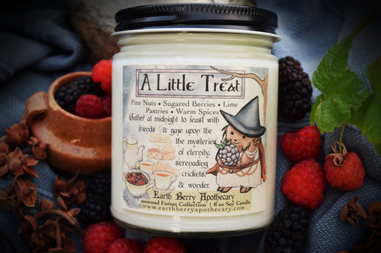 A little treat scented soy candle. Perfect gift. Blackberry raspberry berry scented soy candle. Tea party inspired by Ancient Greece and Rome.