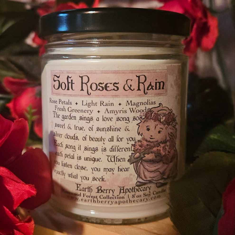 Rose scented fantasy themed candles 