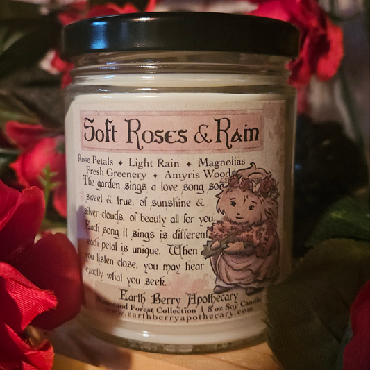 Rose scented fantasy themed candles 