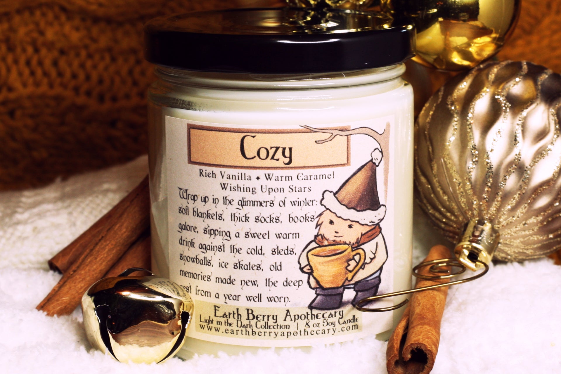 Cinnamon + Vanilla Crackling Wooden Wick Soy Candle