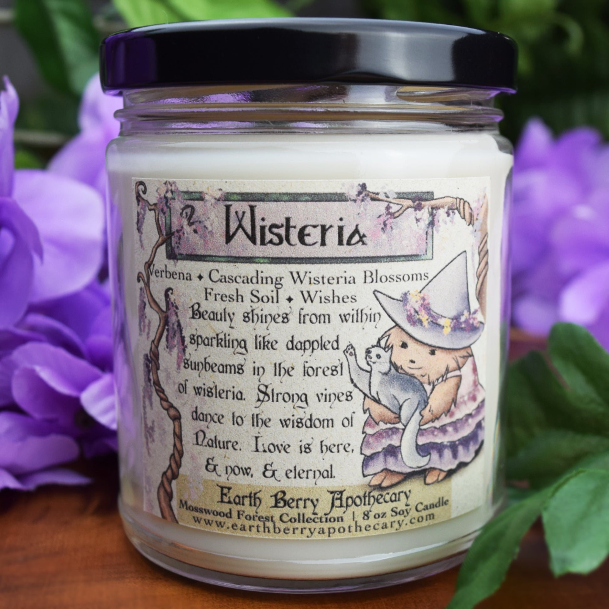 Wisteria fresh floral candle